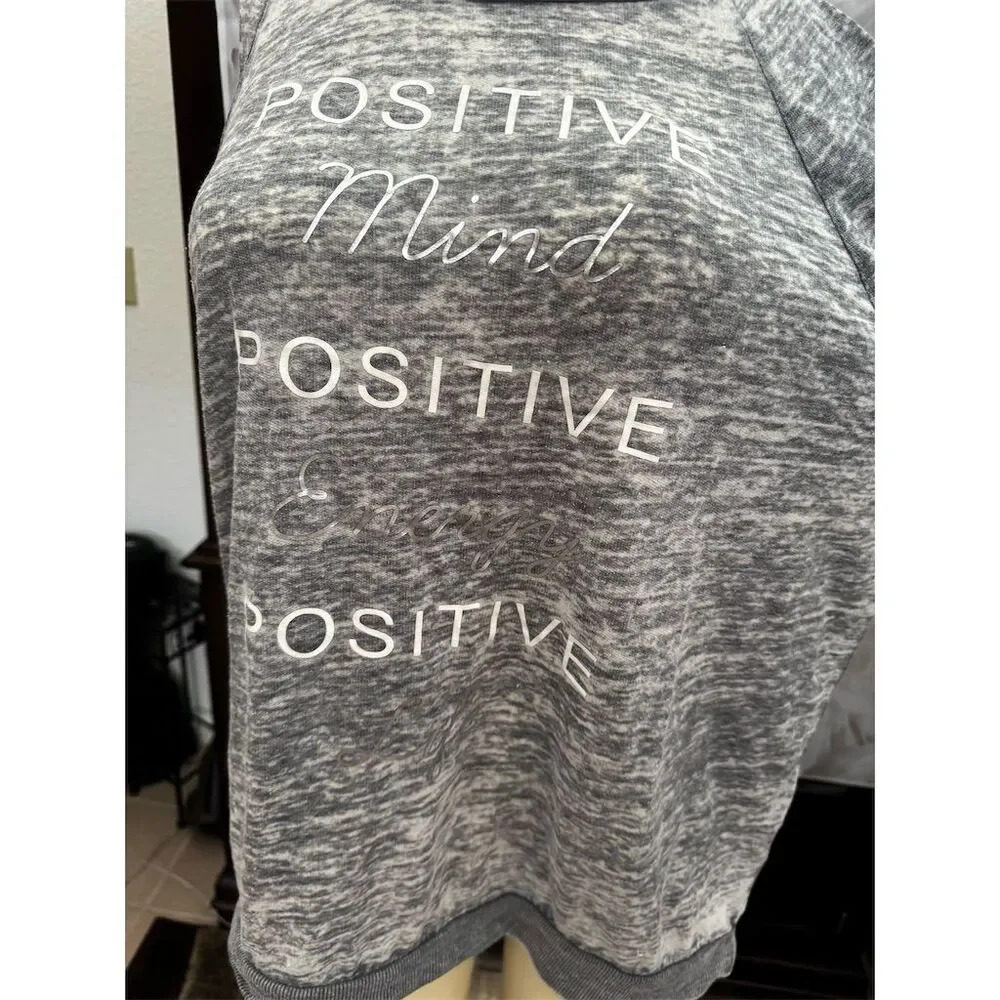 Miken Flow burnout XL Gray Burnout Sweatshirt  Print Crew Neck  Positive Theme - Picture 8 of 12